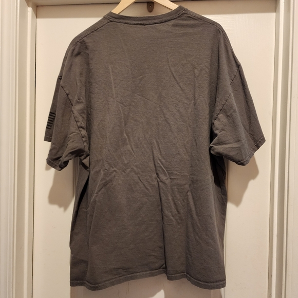 Dion Wear Charcoal gray Flag skull short sleeve shirt Size XXL - Picture 8 of 8